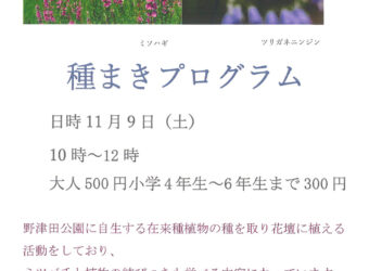 野津田公園種まきプログラム